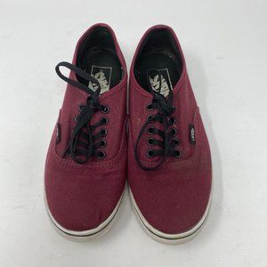 Vans Low Top Skate Shoes Burgundy Unisex Size W 5.5 M 4